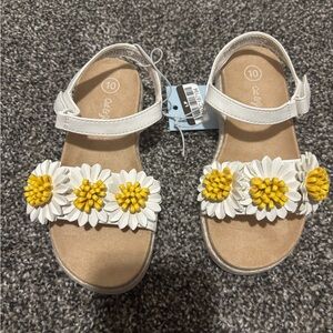 Cat & Jack White and Yellow Floral Kids Sandals